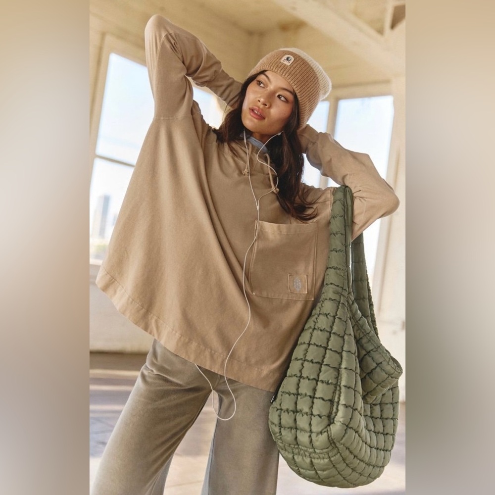 Free People Movement ~ Hot Shot Hooded Layer ~ XS ~ Hoodie ~ Taupe ~ * NWT - Picture 7 of 16